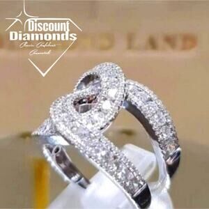 Clear White Sapphire Cocktail Ring on 925 Sterling Silver